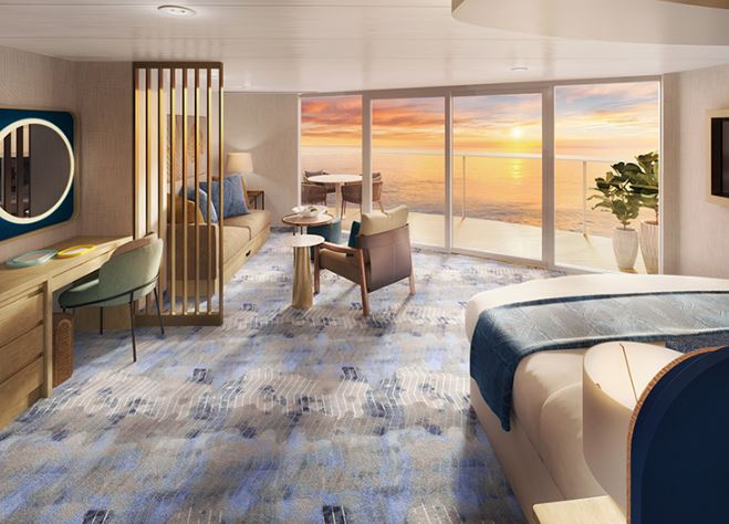 全视野晚霞海景套房图片