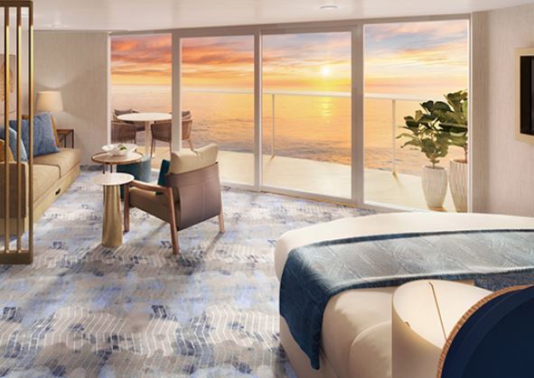 全视野晚霞海景套房图片