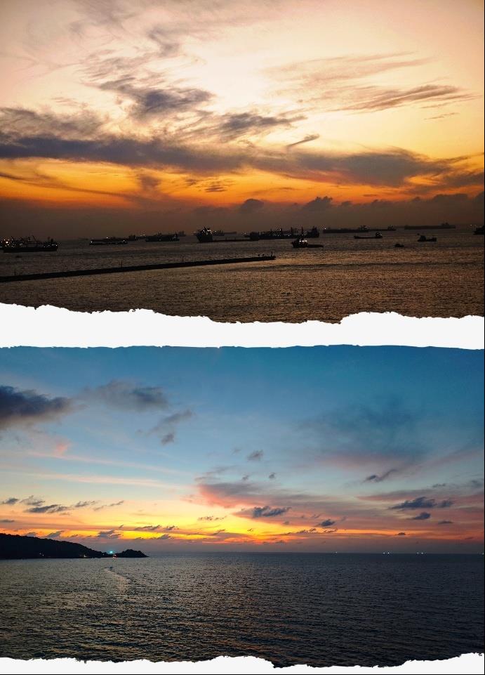 海洋赞礼号晚霞