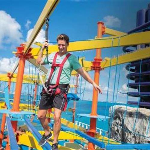 诺唯真畅意号邮轮绳索场图片